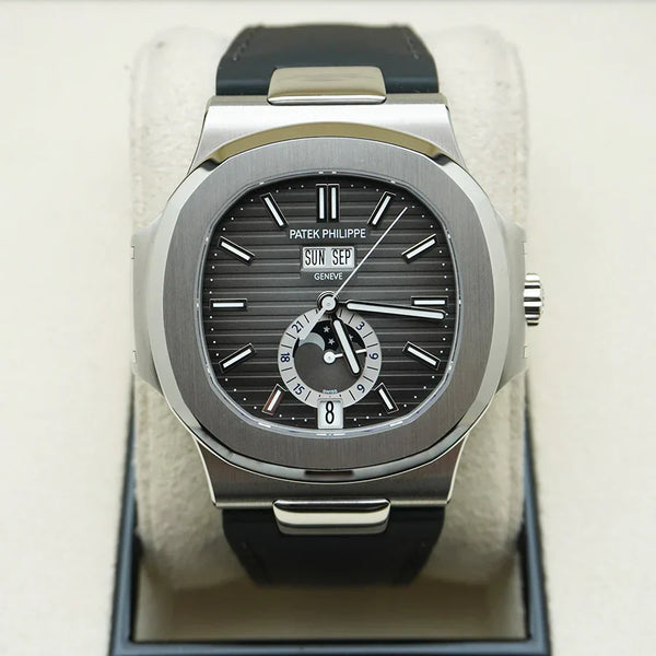Patek Philippe Nautilus Annual Calendar Moon Phase 40mm 5726A Black Dial