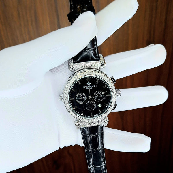 Exquisite Double-faced Patek Chronograph Timepiece for Men 45mm