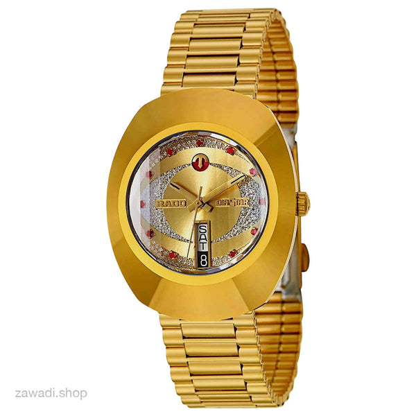 Luxury Golden Rado DiaStar Automatic 35 mm Watch